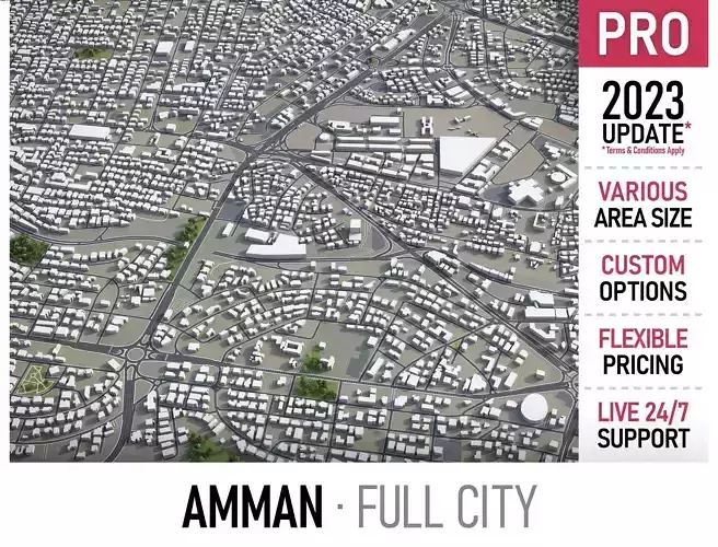 Amman Low-poly 3D model
