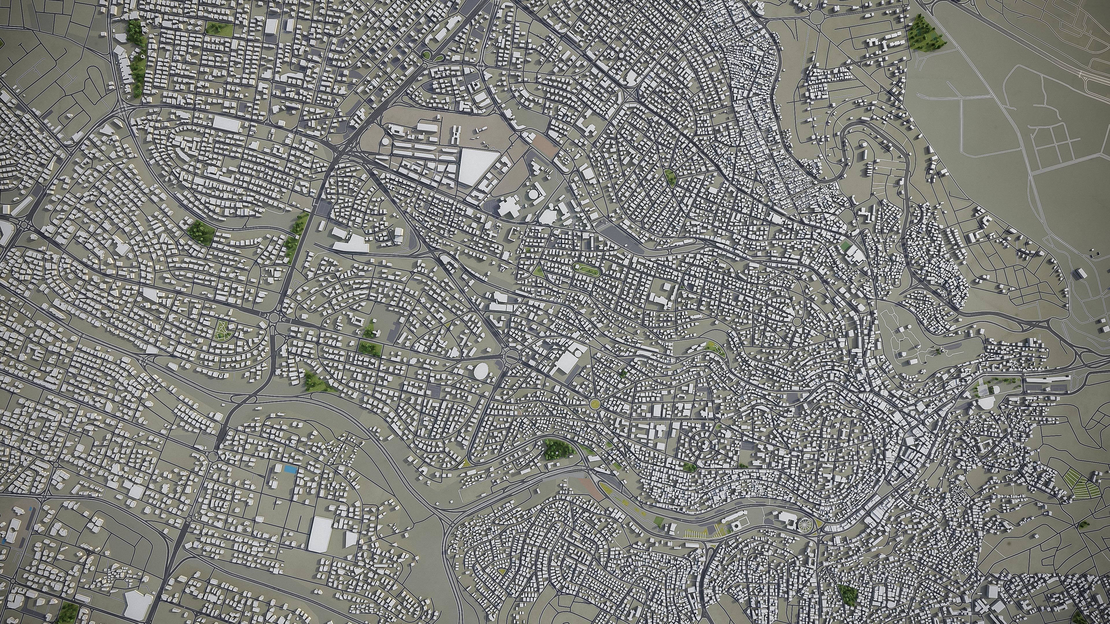 Amman Low-poly 3D model_10
