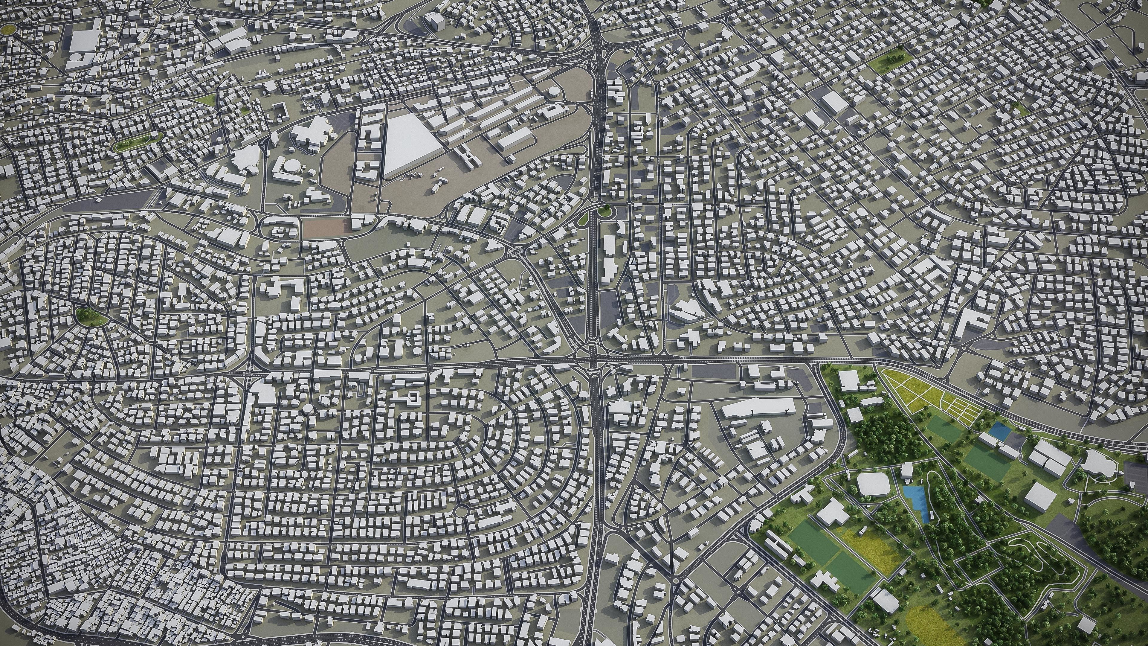 Amman Low-poly 3D model_4