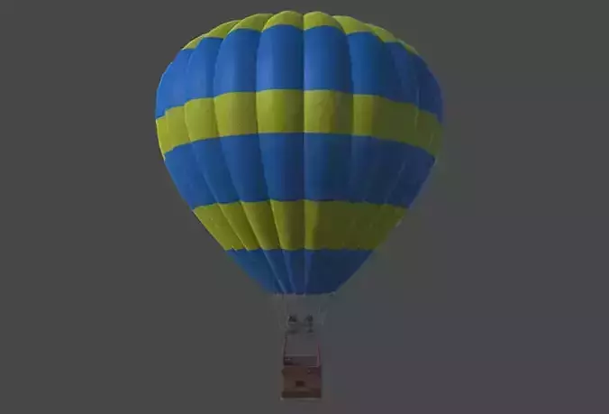 Hot Air Balloon Low-poly 3D model