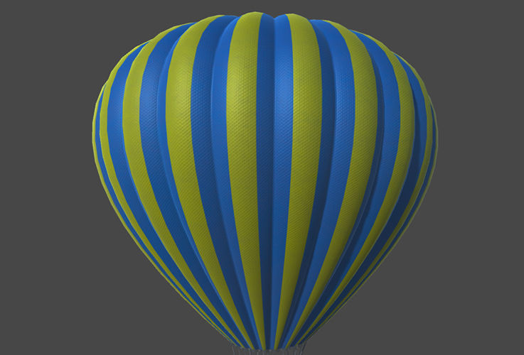 Hot Air Balloon Low-poly 3D model_3