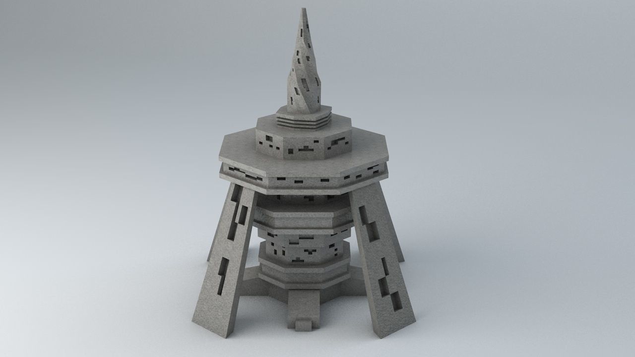 Sci Fi Shapes - The Empire Low-poly 3D model_5
