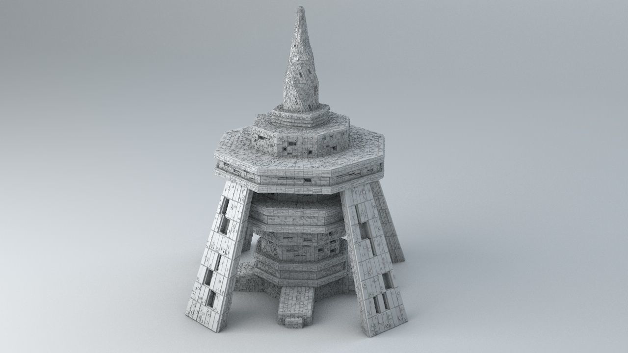 Sci Fi Shapes - The Empire Low-poly 3D model_10