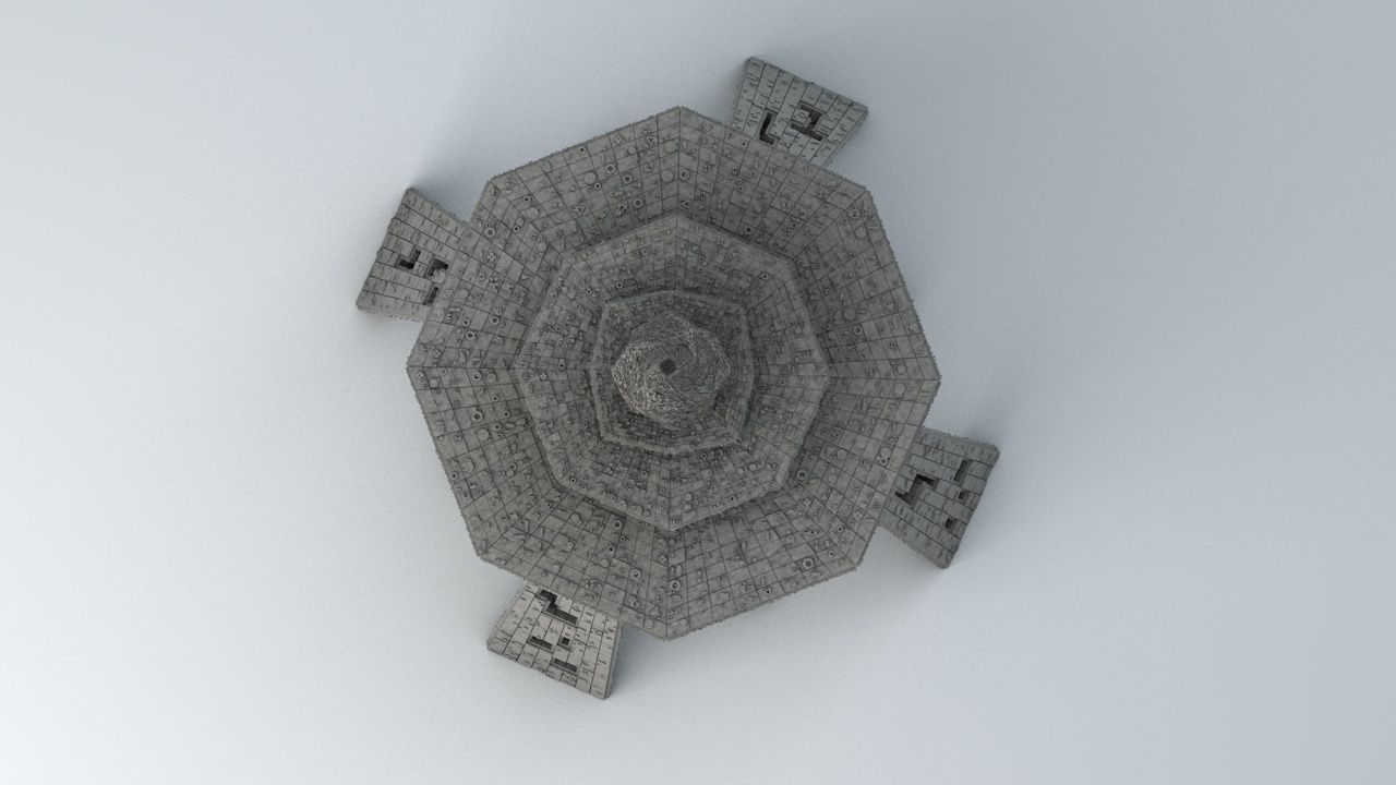 Sci Fi Shapes - The Empire Low-poly 3D model_3