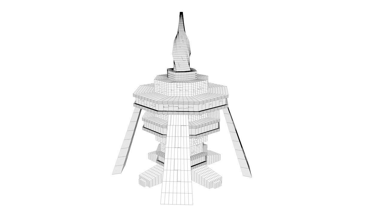 Sci Fi Shapes - The Empire Low-poly 3D model_11