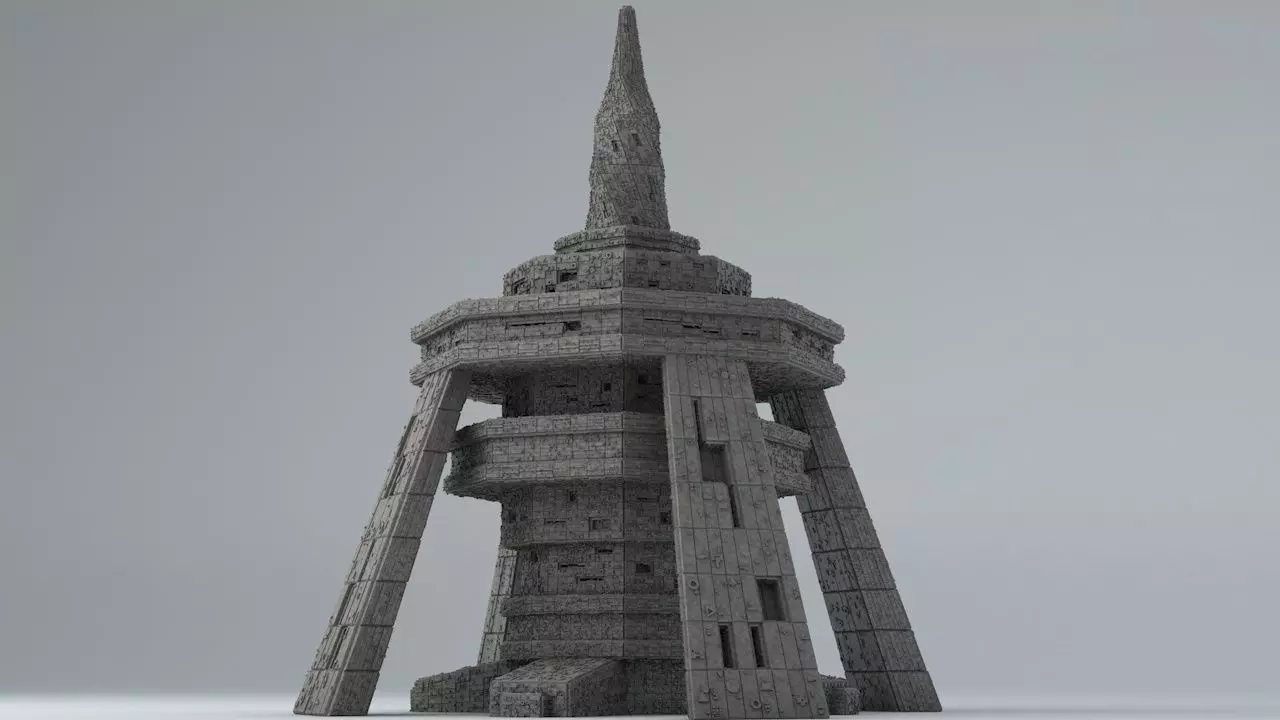 Sci Fi Shapes - The Empire Low-poly 3D model_0