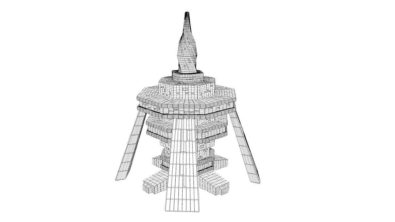 Sci Fi Shapes - The Empire Low-poly 3D model_12