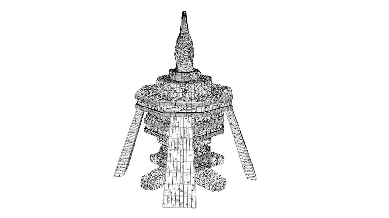 Sci Fi Shapes - The Empire Low-poly 3D model_13
