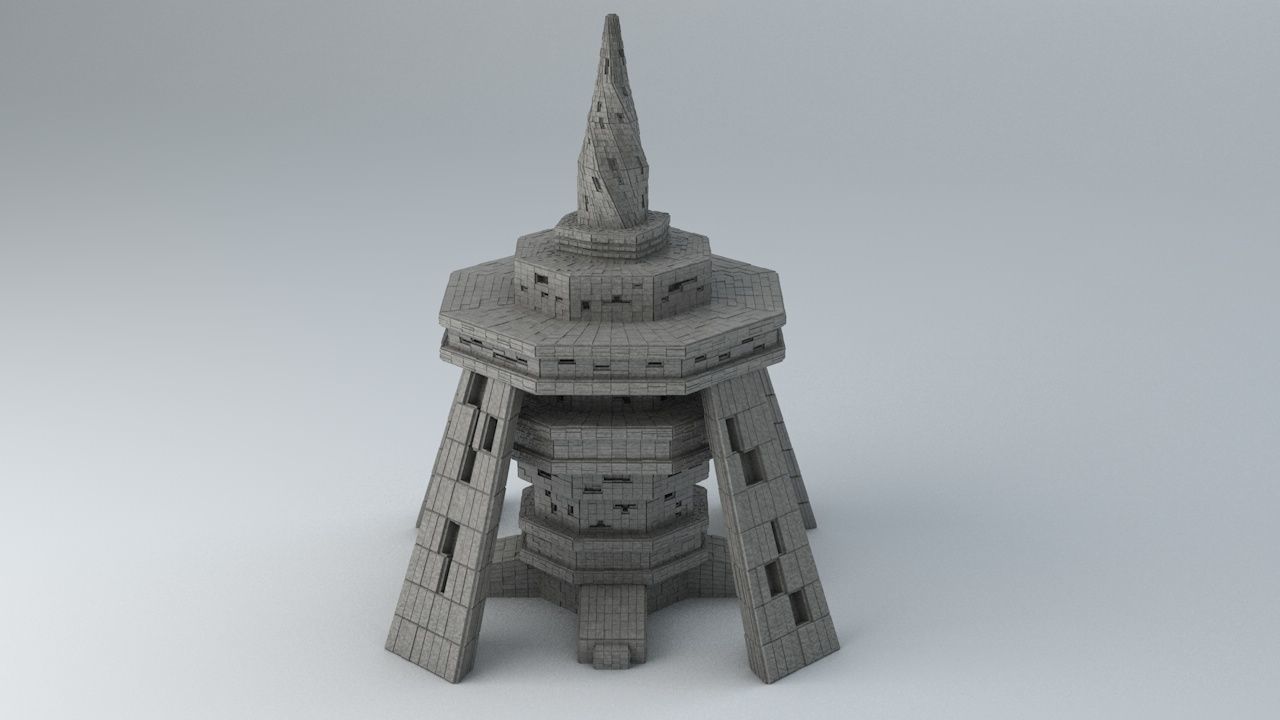 Sci Fi Shapes - The Empire Low-poly 3D model_6