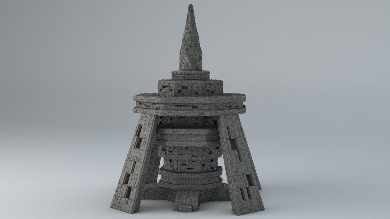 Sci Fi Shapes - The Empire Low-poly 3D model_1