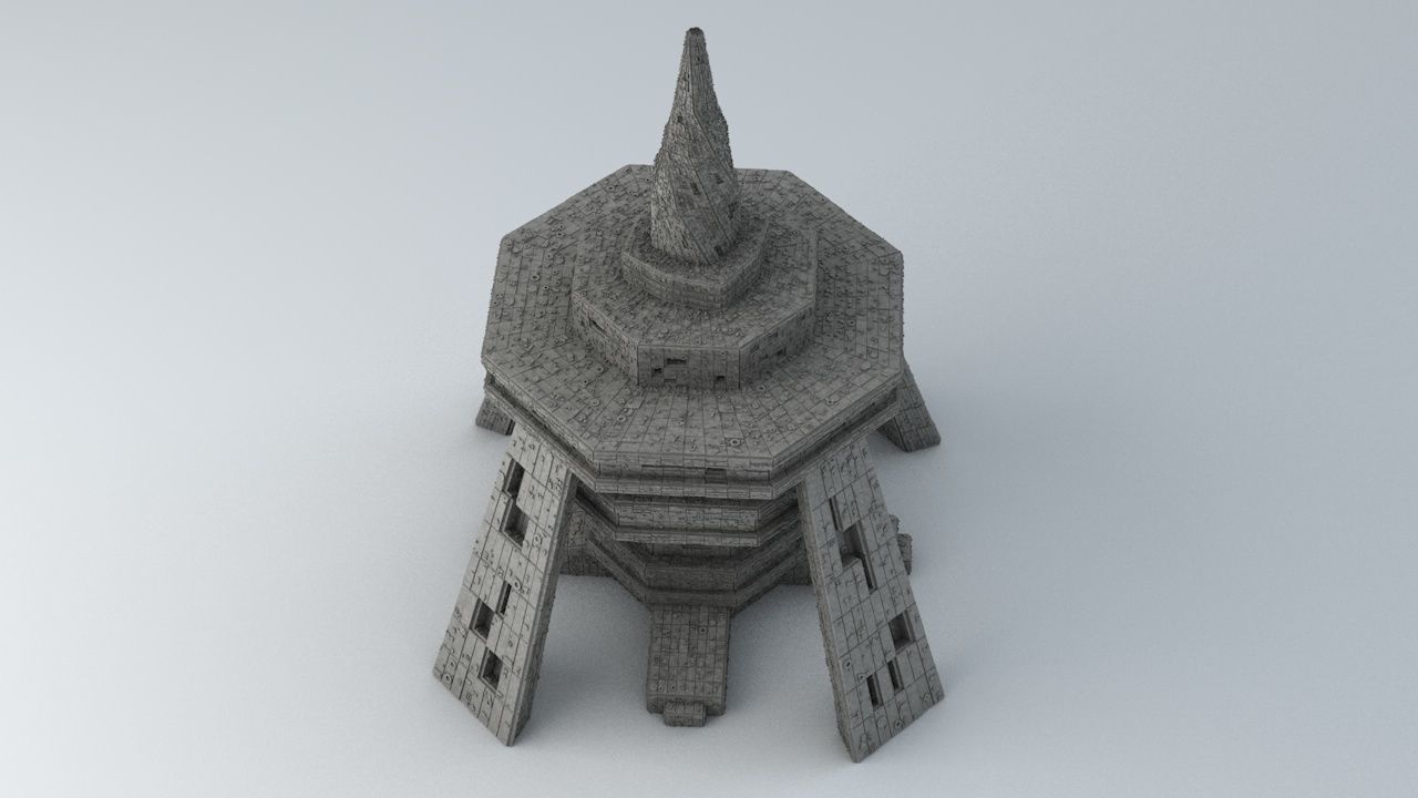 Sci Fi Shapes - The Empire Low-poly 3D model_2