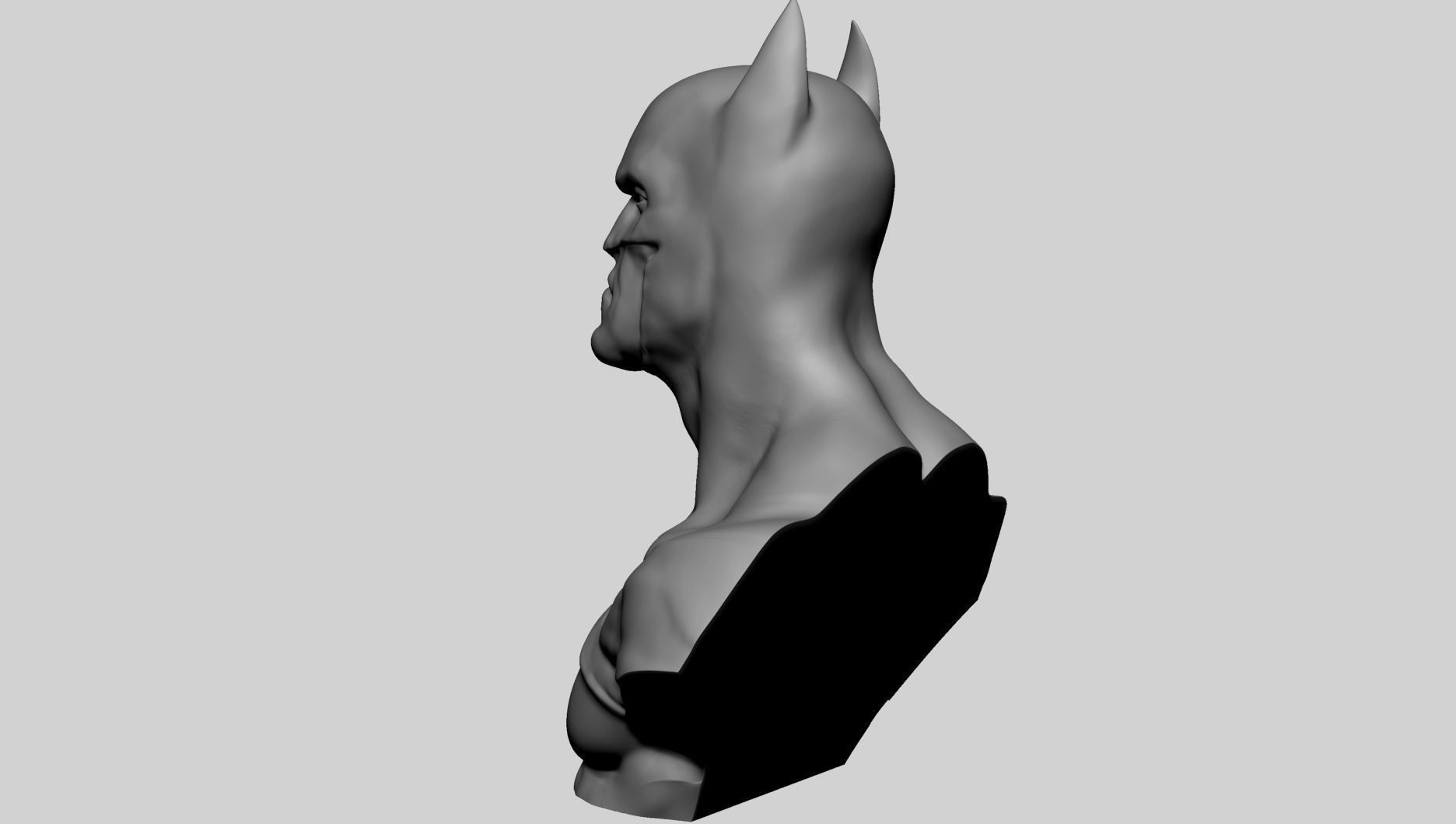 Batman Bust Printable 3D print model_4