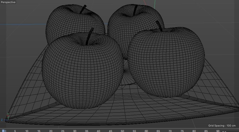 3D Apples Plate 3D model_7