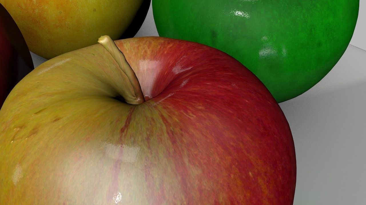 3D Apples Plate 3D model_5