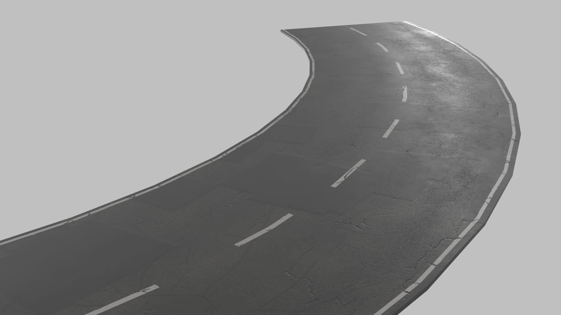 3D model Modular Patched Road pack PBR VR / AR / low-poly | CGTrader