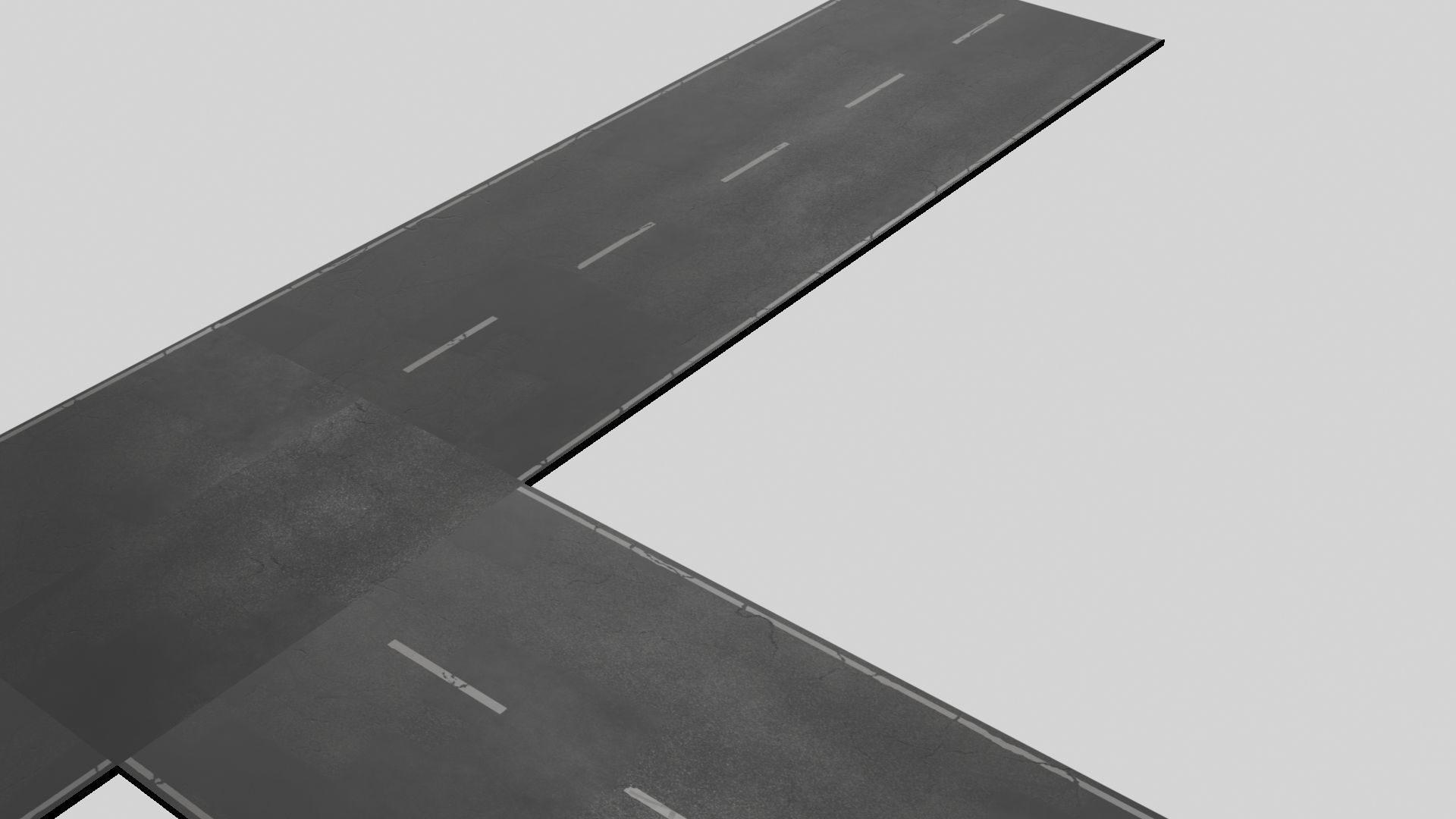 3D model Modular Patched Road pack PBR VR / AR / low-poly | CGTrader