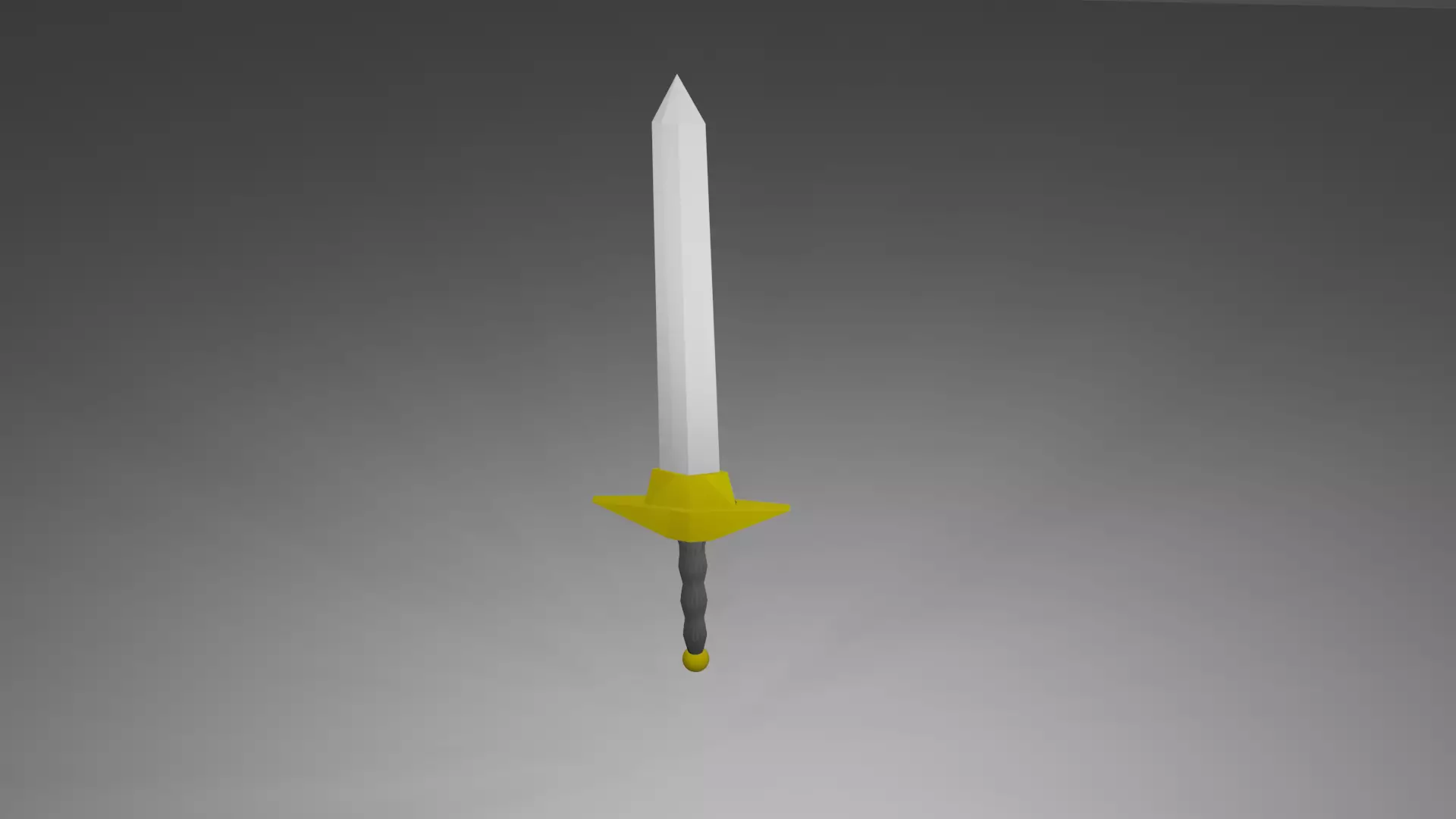 Simple sword Low-poly 3D model_0