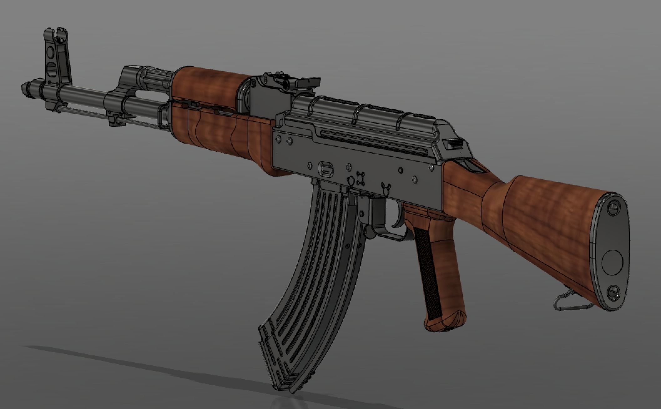 AK 47 3D model_3