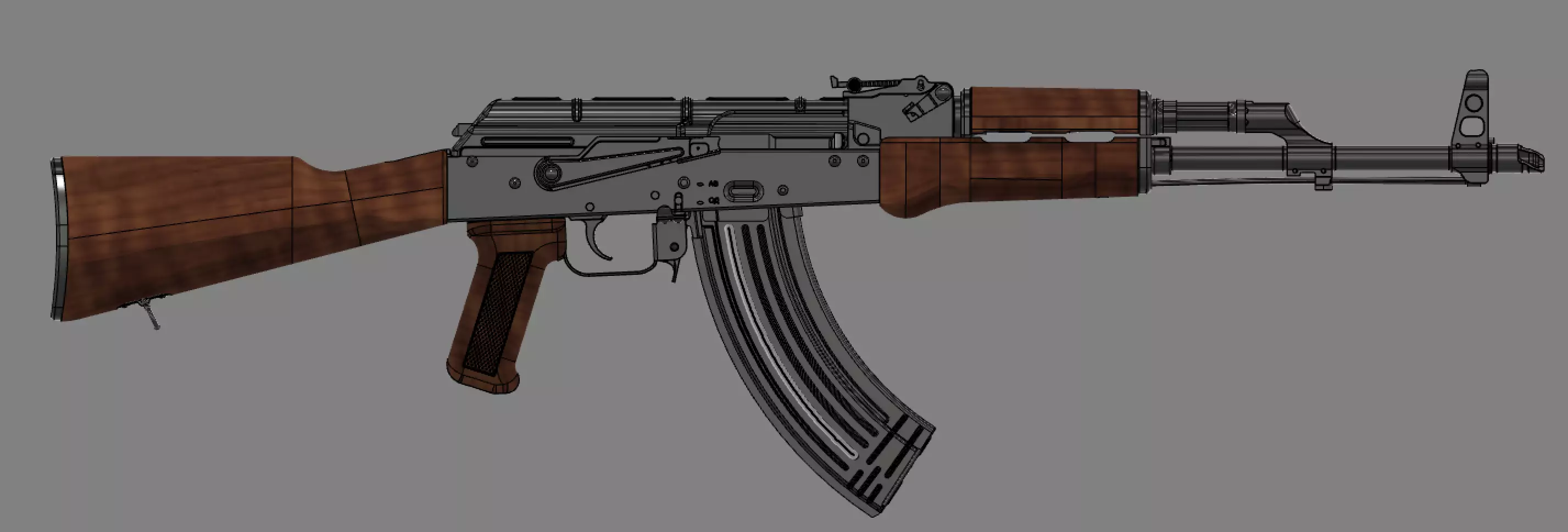 AK 47 3D model_0