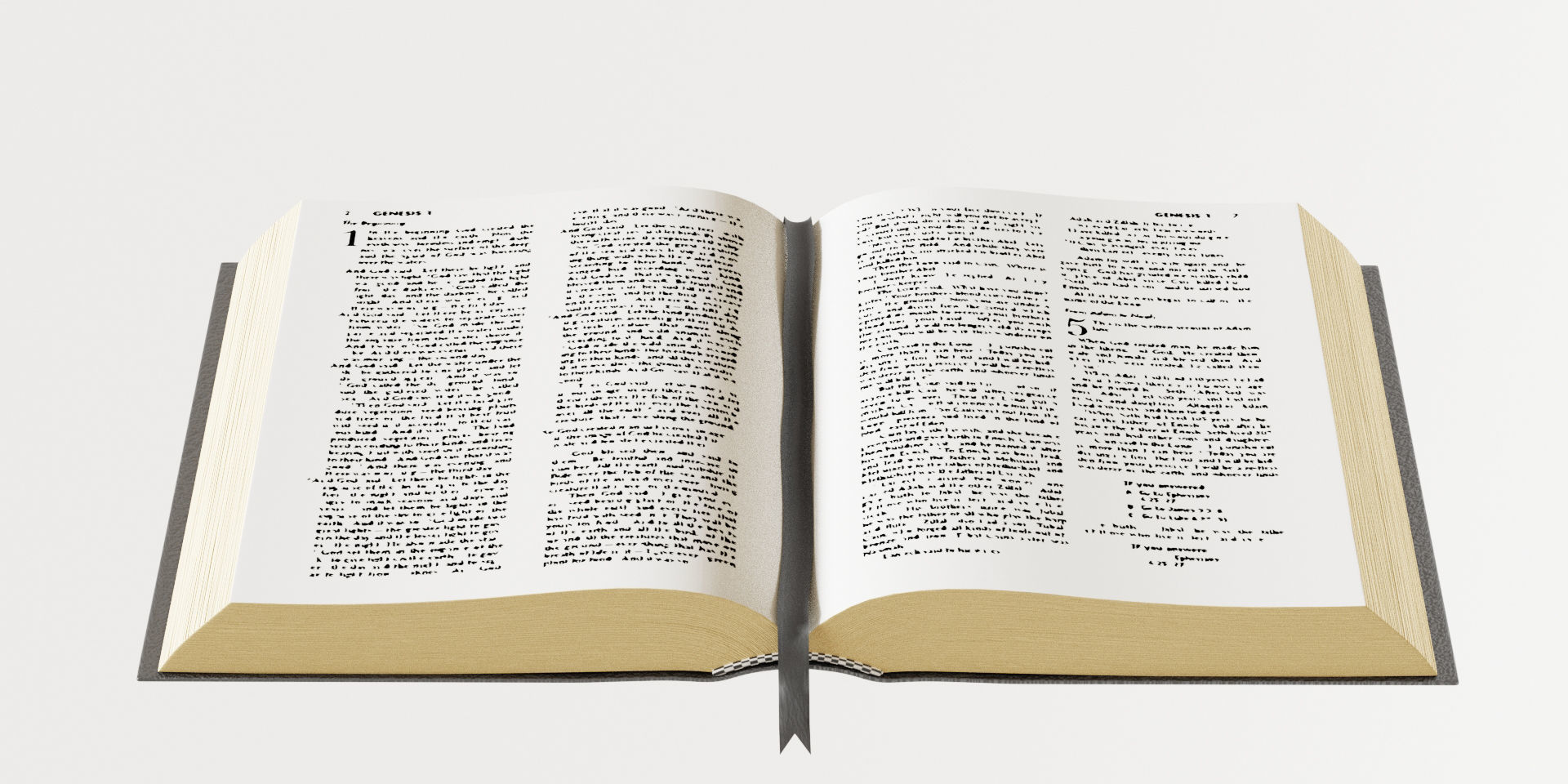 bible books holy 3d model Low-poly 3D model_2