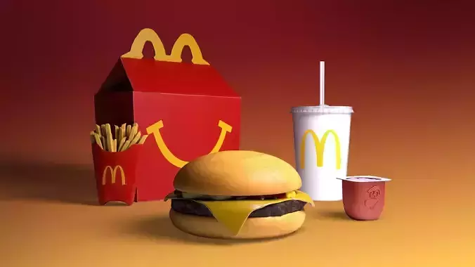 Happy Meal McDonalds 3D model