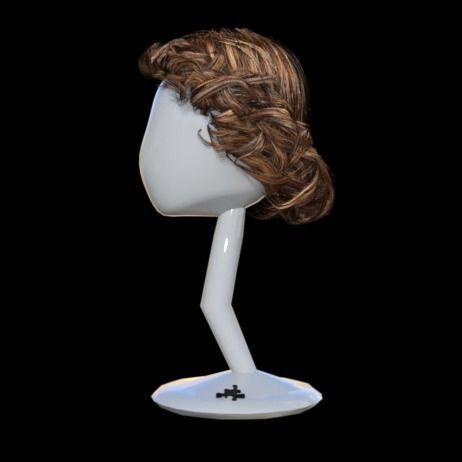 realistic hair Free 3D model_2