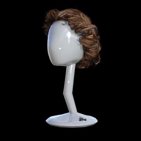 realistic hair Free 3D model_1