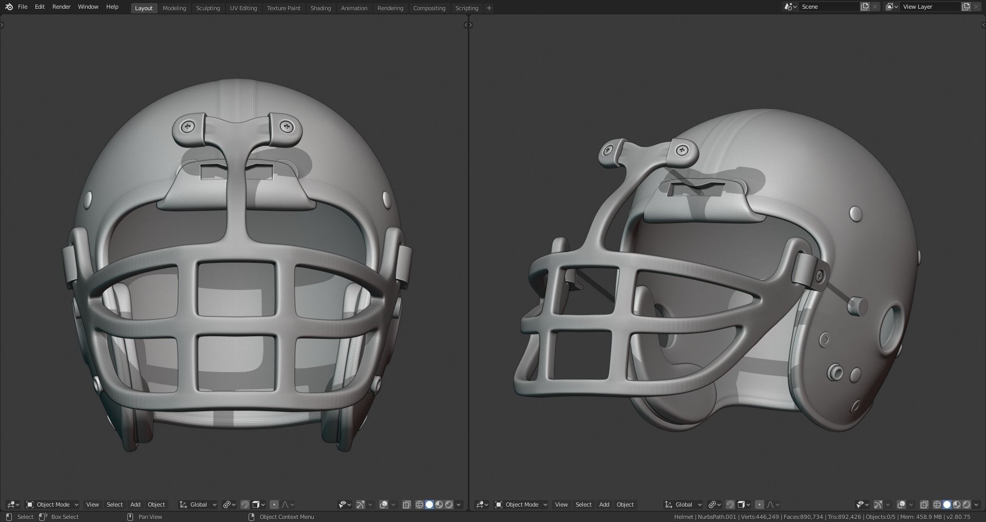 Printable Football Helmets 3D Model Collection_3