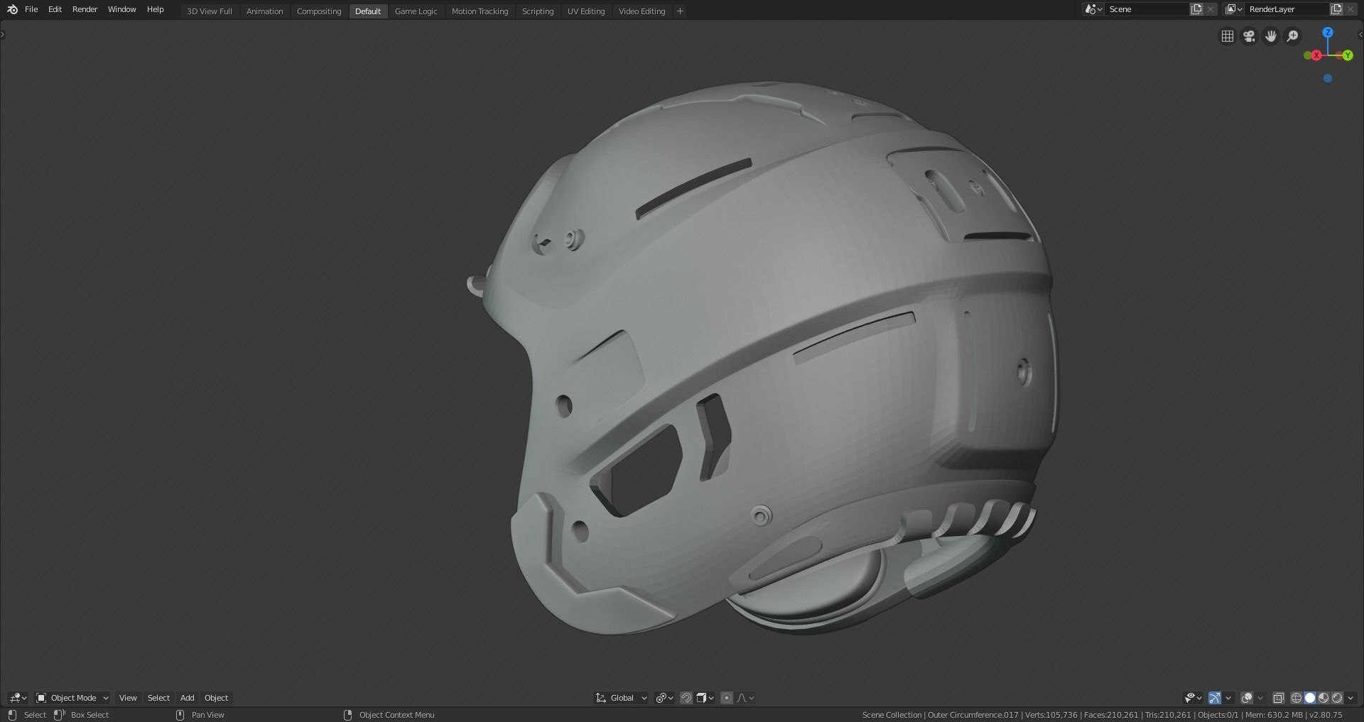 Printable Football Helmets 3D Model Collection_12