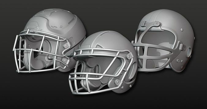 Printable Football Helmets 3D Model Collection