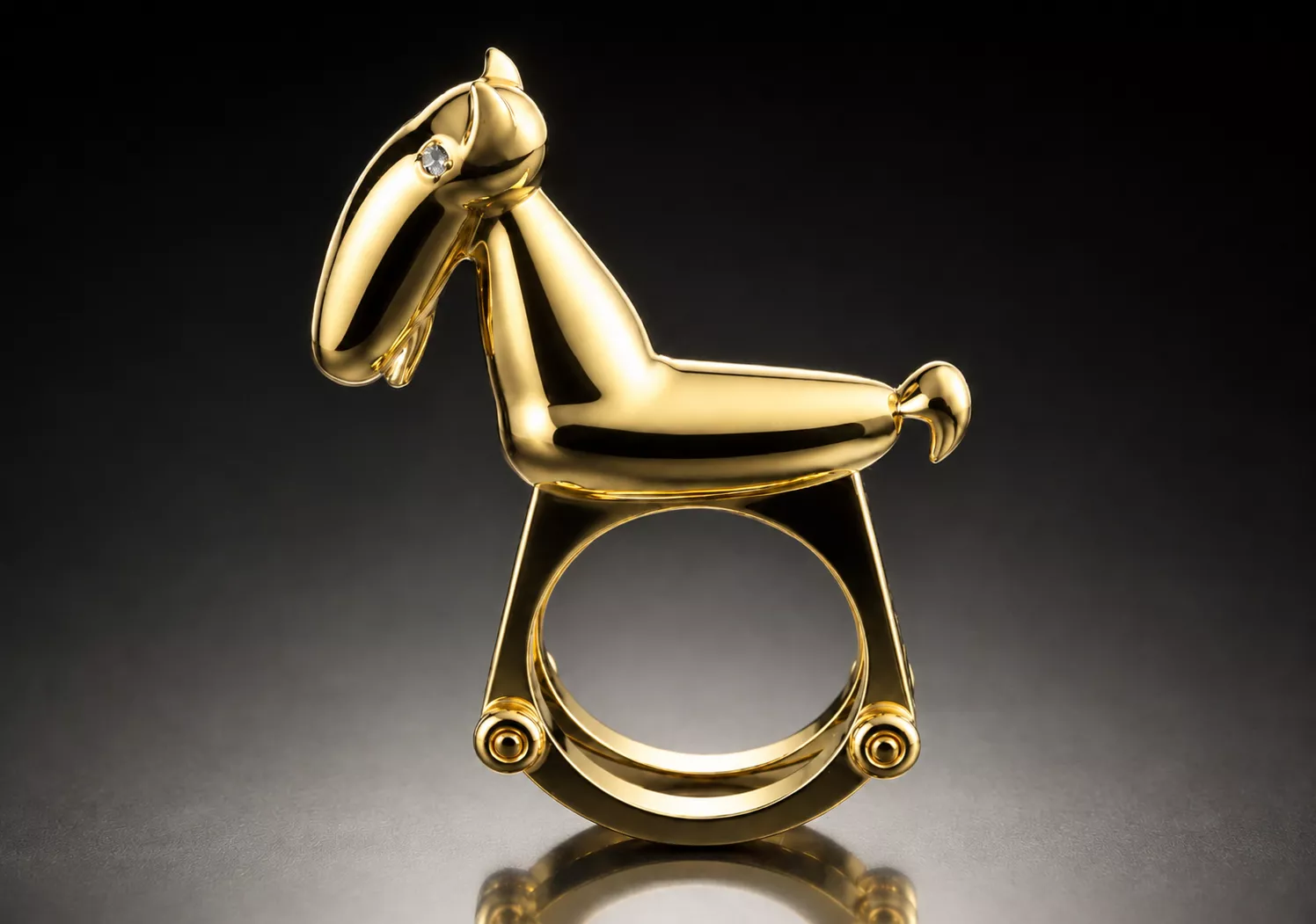 3D print model Ring swing horse 3D print model
