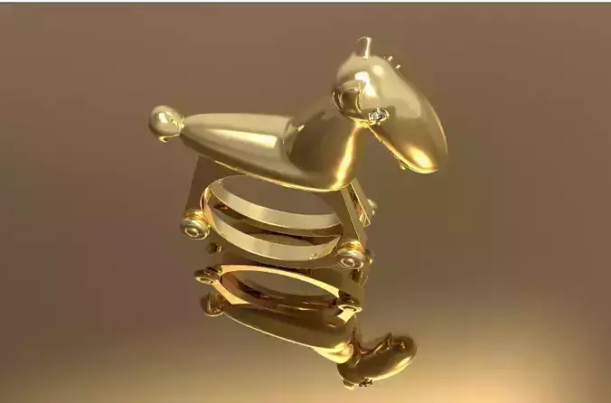 3D print model Ring  swing horse 