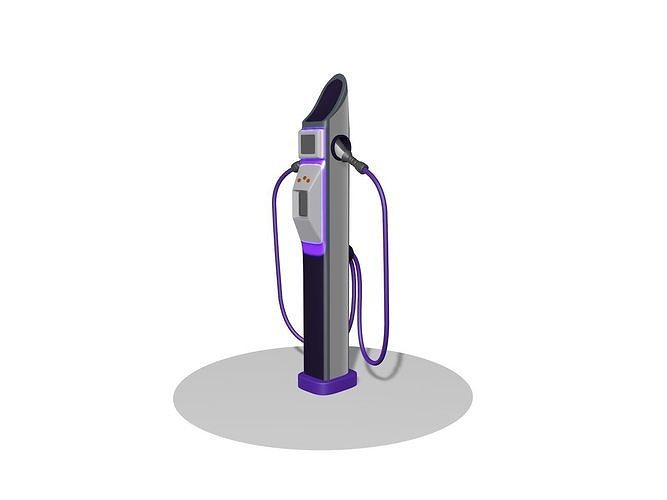 Concept Electric Car Charging Station 3D model