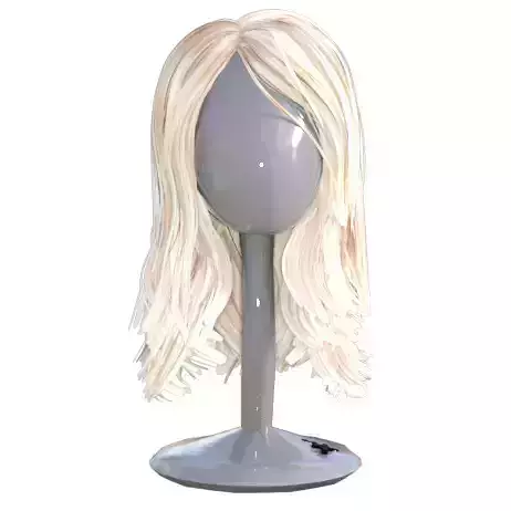 realistic hair blonde wig on mannequin