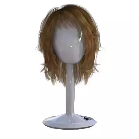 realistic hair mannequin with long blonde