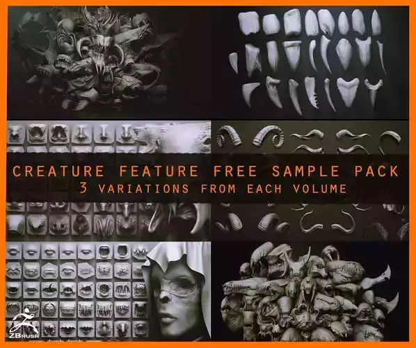 CREATURE FEATURES FREE SAMPLE PACK Free 3D model