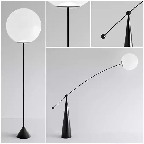 Opal Arc floor light and Opal Cone floor light