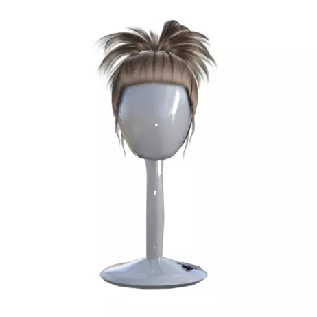 realistic hair 3D model_0