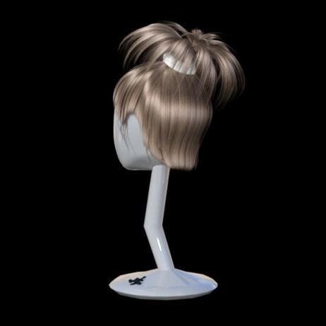 realistic hair 3D model_3