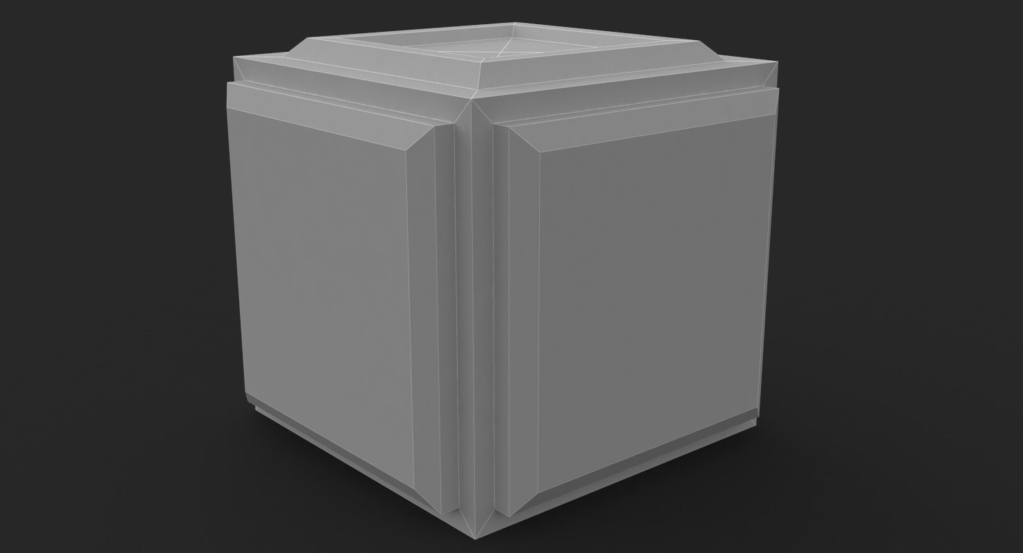 Cube Game Low Poly PBR Low-poly 3D model_4