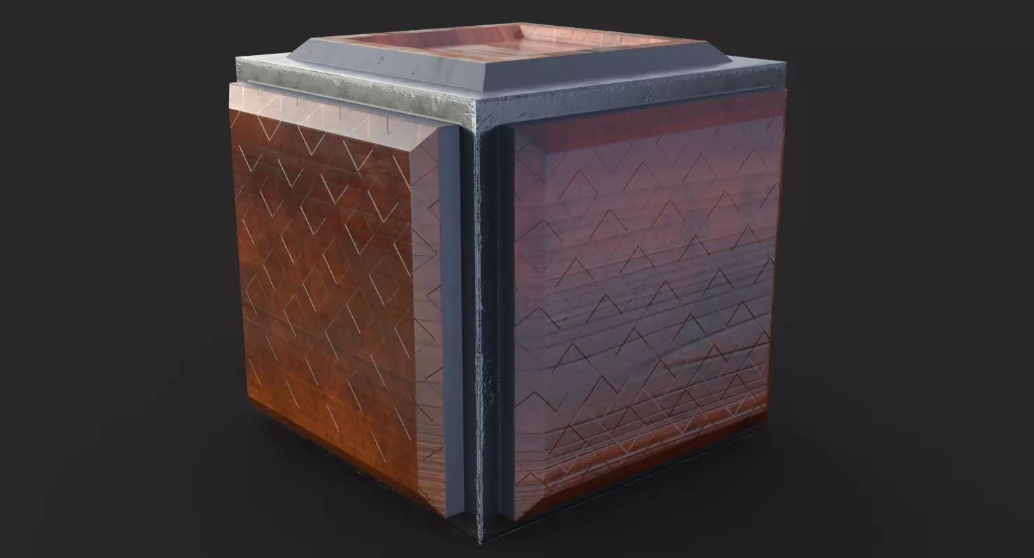 Cube Game Low Poly PBR Low-poly 3D model_0
