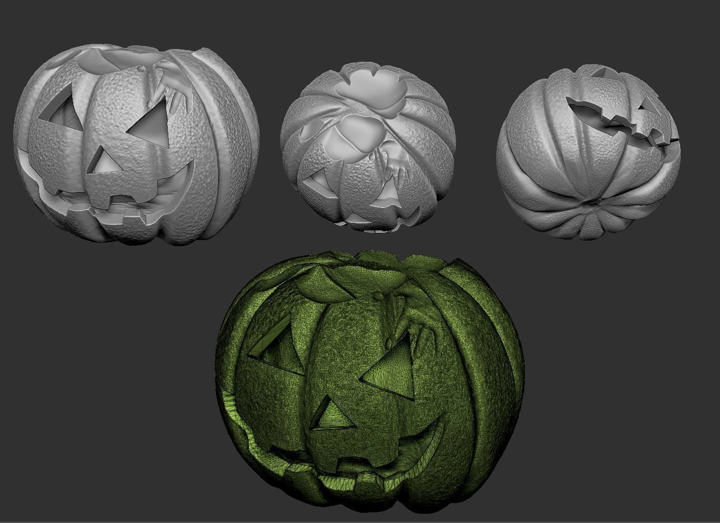 Witch Pinup - Pumpkin 3D print model_15