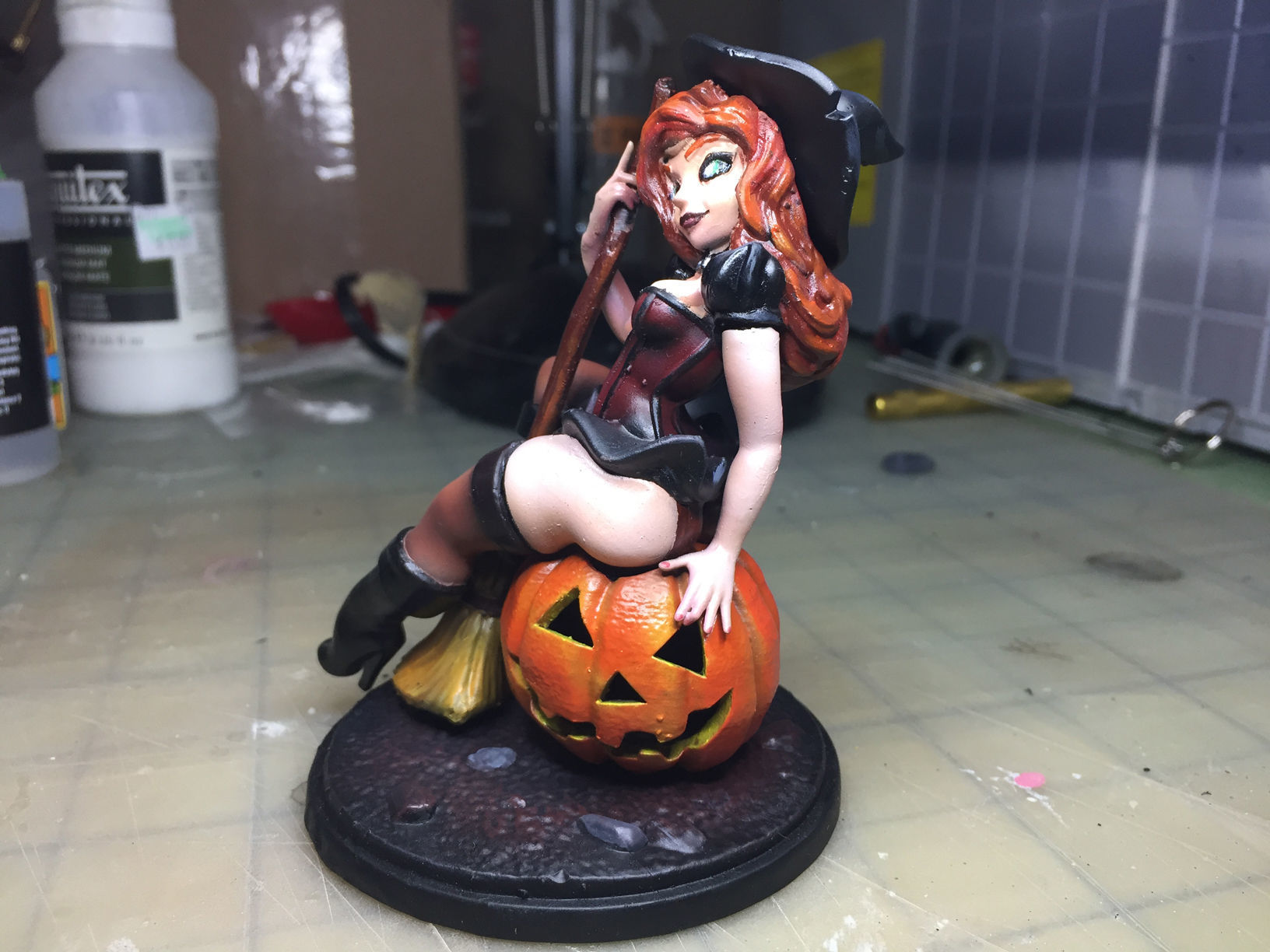 Witch Pinup - Pumpkin 3D print model_22