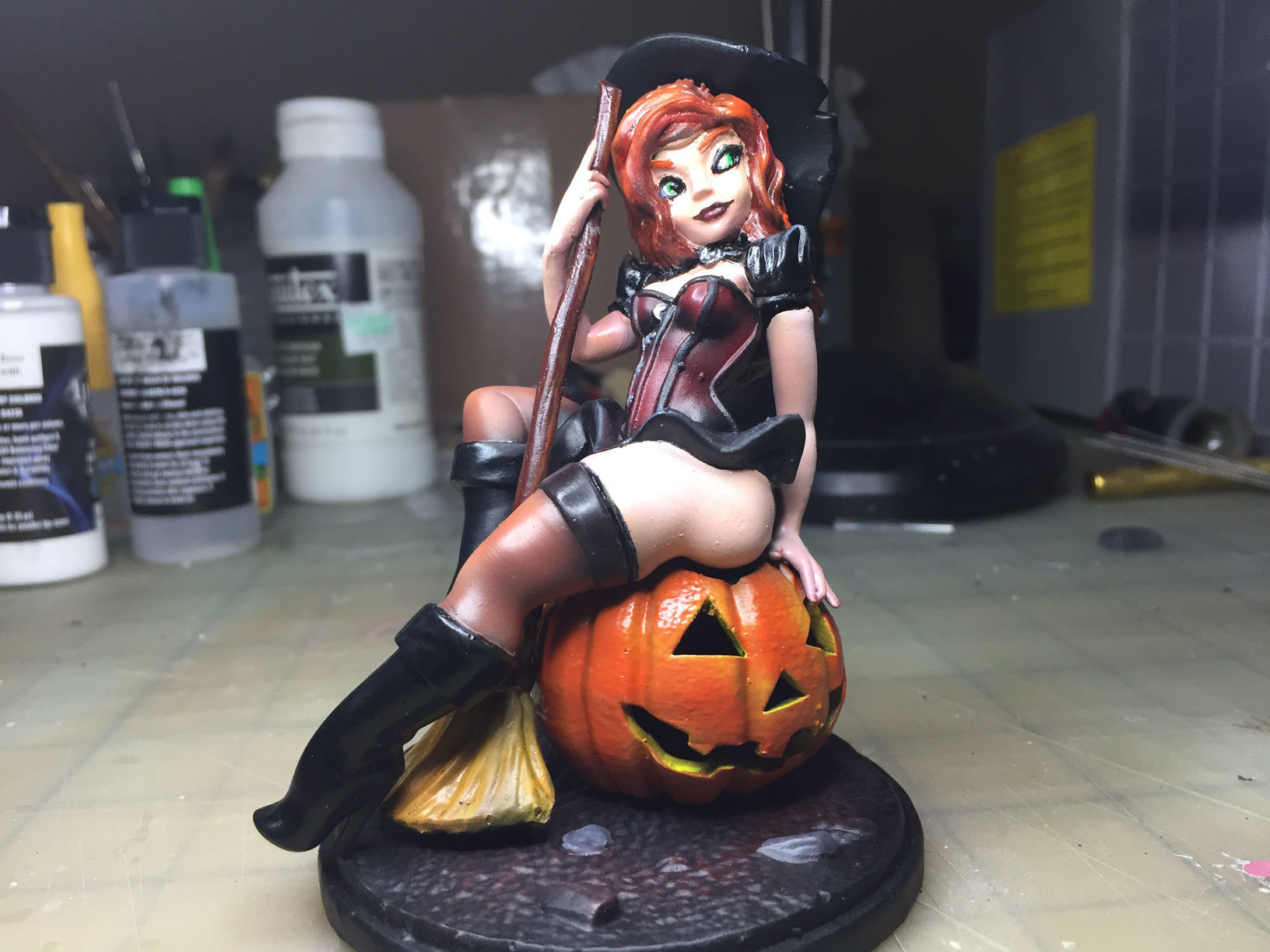 Witch Pinup - Pumpkin 3D print model_21