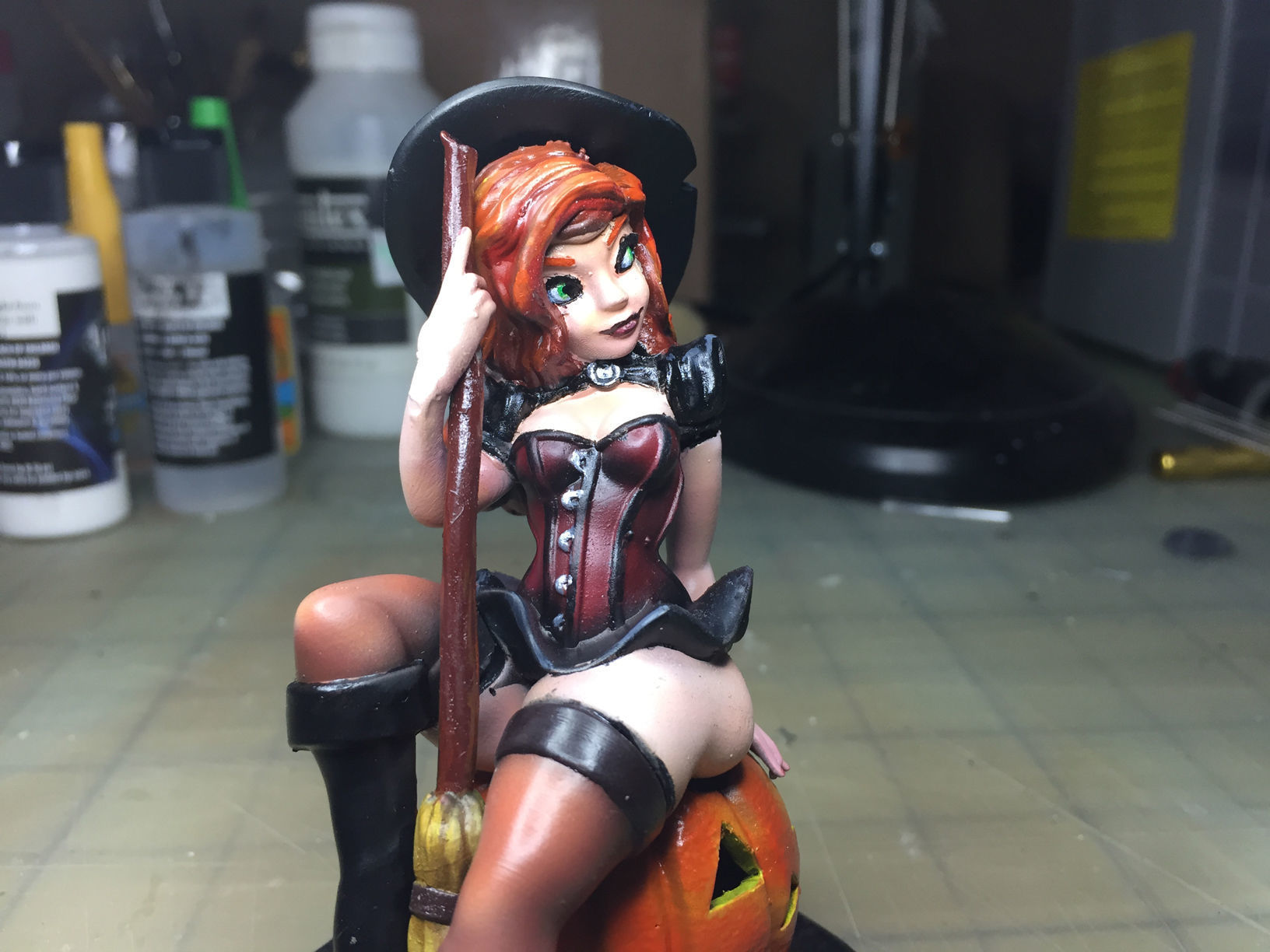 Witch Pinup - Pumpkin 3D print model_24