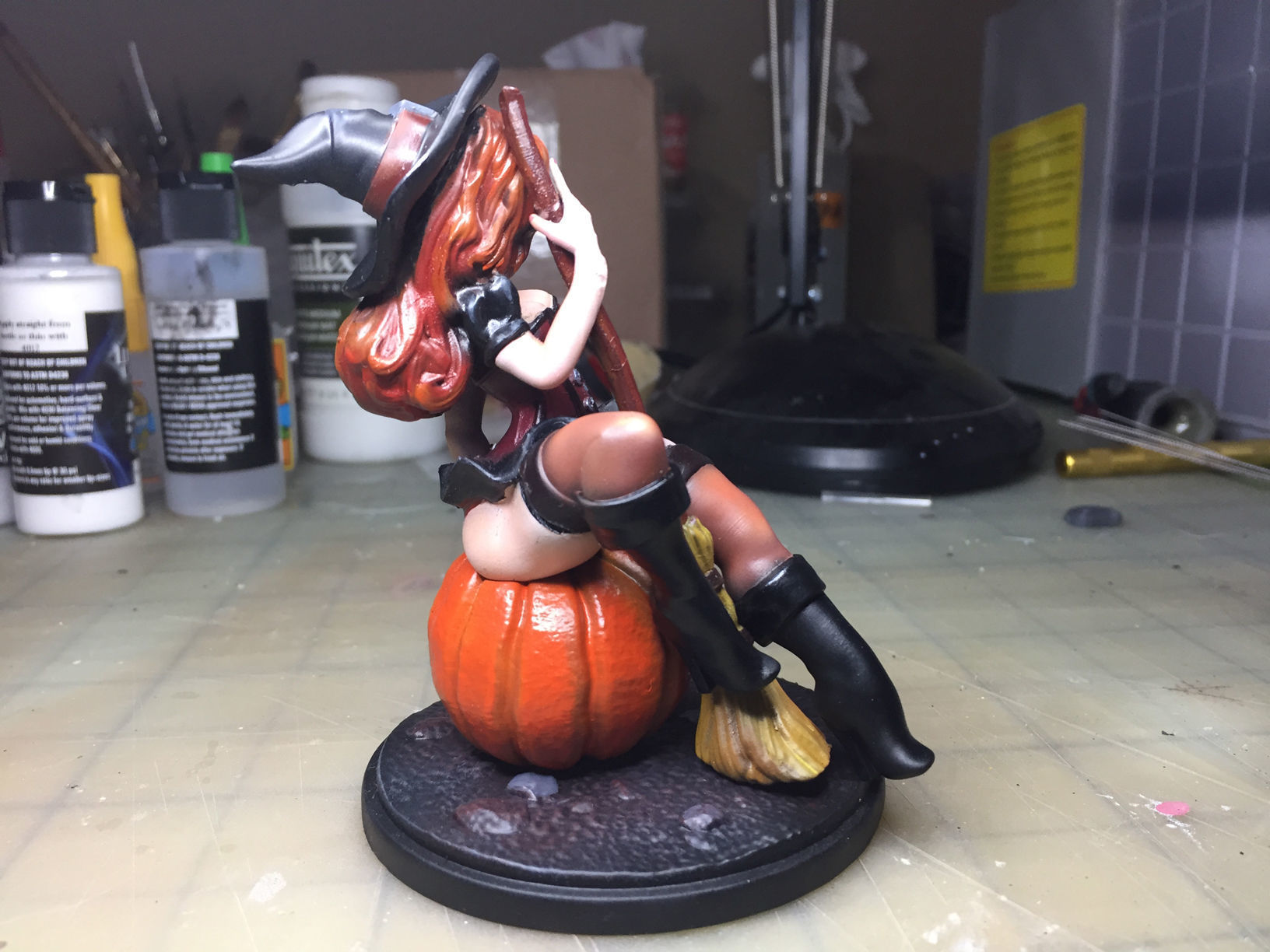 Witch Pinup - Pumpkin 3D print model_23