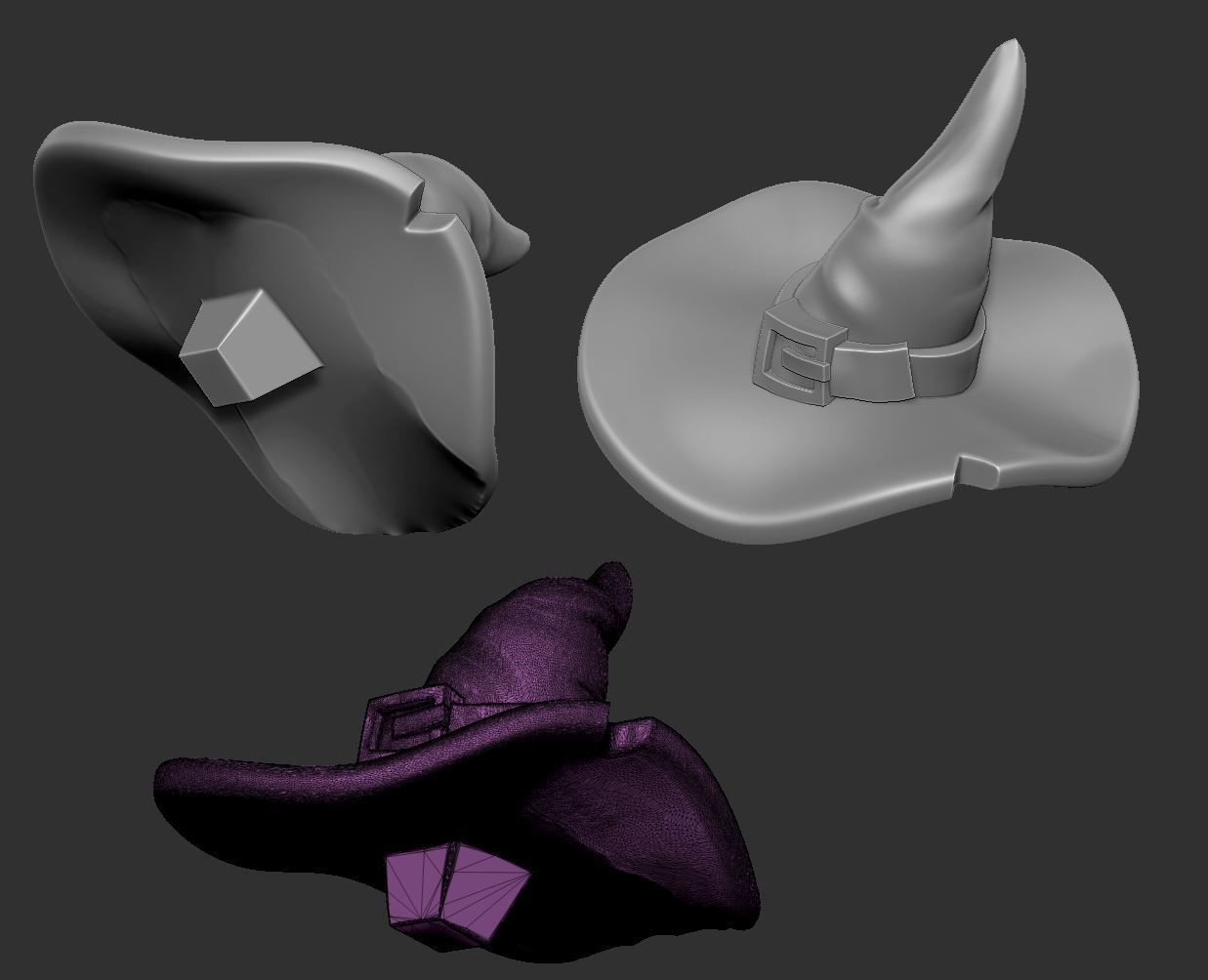 Witch Pinup - Pumpkin 3D print model_8