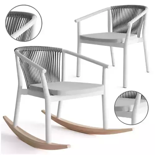Varaschin rocking and smart armchair 3D model