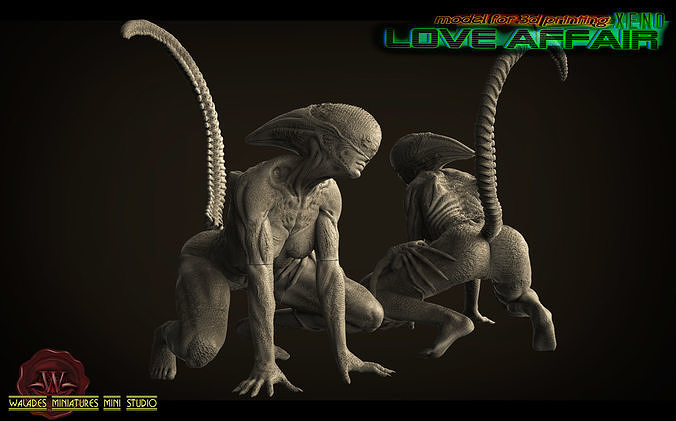 ALIEN XENO WOMAN 3D print model