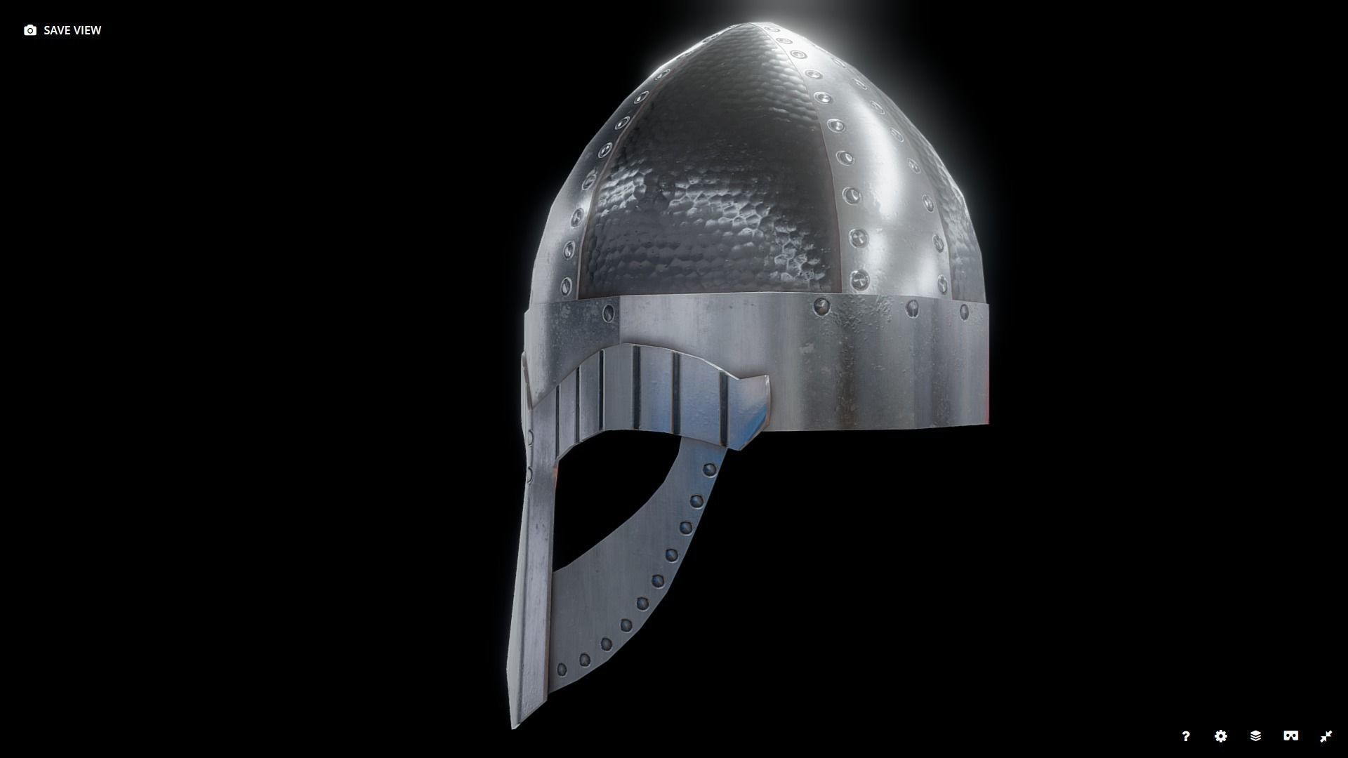 Viking Helmet Spangenhelm 2 Low-poly 3D model_2